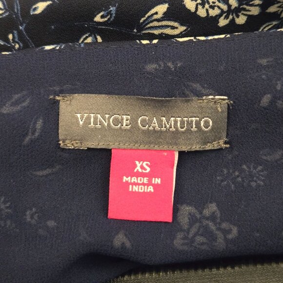 Vince Camuto Ruffled Cap Sleeve Dress Floral Blue Size XS NWT - Picture 7 of 9